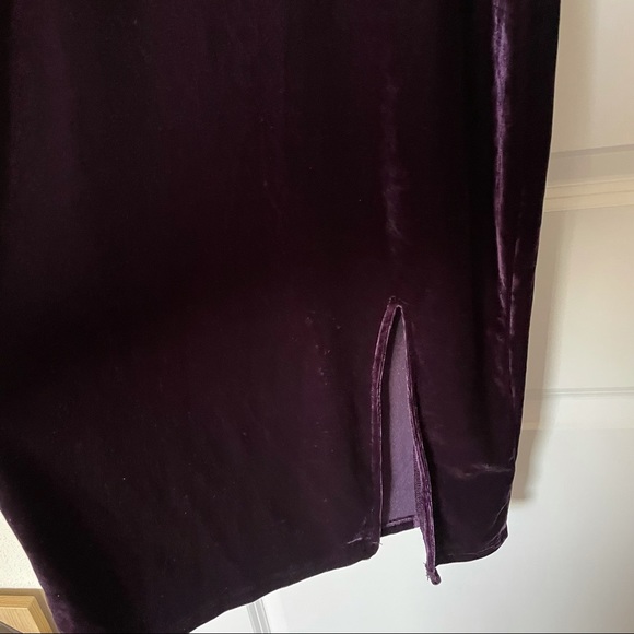 Obey Velvet Midi Dress with Slit - Picture 2 of 3